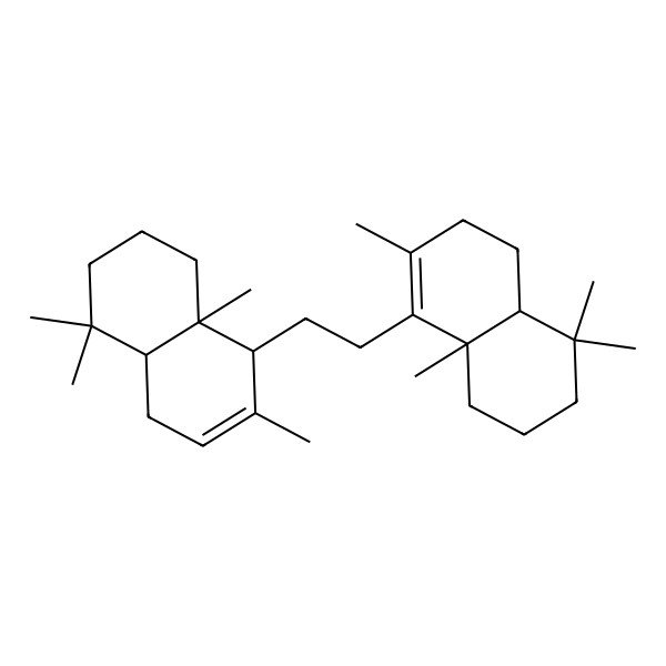 2D Structure of 8-[2-(2,5,5,8a-Tetramethyl-1,4,4a,6,7,8-hexahydronaphthalen-1-yl)ethyl]-4,4,7,8a-tetramethyl-1,2,3,4a,5,6-hexahydronaphthalene