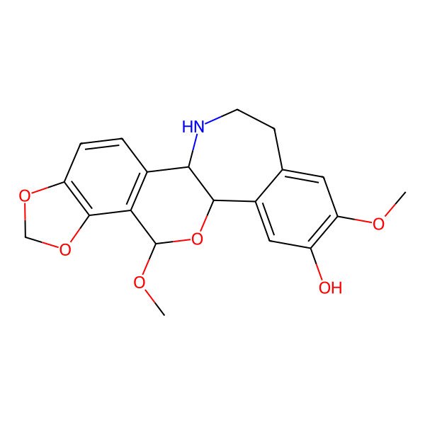 2D Structure of (1S,11S,13S)-11,17-dimethoxy-6,8,12-trioxa-22-azapentacyclo[11.9.0.02,10.05,9.014,19]docosa-2(10),3,5(9),14,16,18-hexaen-16-ol
