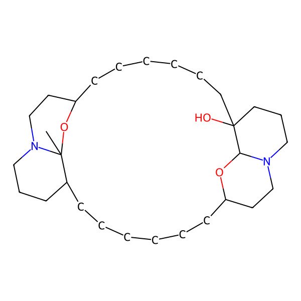 2D Structure of (1S,8S,10R,15R,22S,29R)-10-methyl-9,30-dioxa-11,25-diazapentacyclo[20.6.2.28,11.010,15.025,29]dotriacontan-1-ol