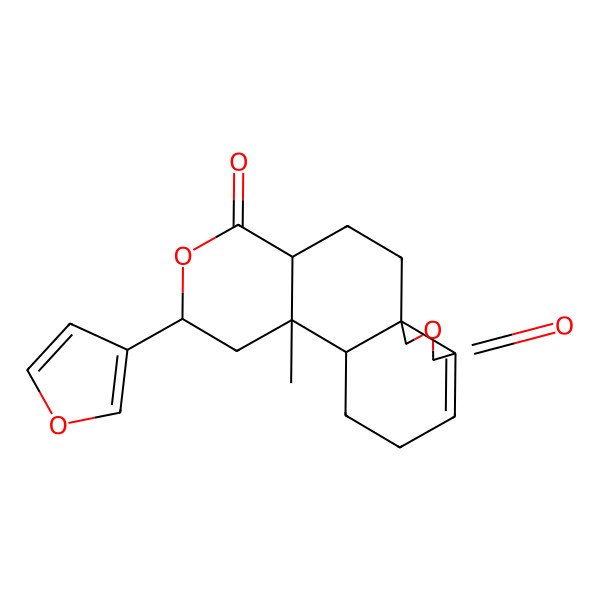 2D Structure of (1R,4S,7S,9S,10S)-7-(furan-3-yl)-9-methyl-6,16-dioxatetracyclo[8.7.0.01,14.04,9]heptadec-13-ene-5,15-dione