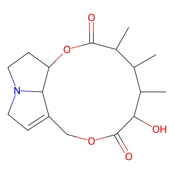 2D Structure of (1S,4S,5R,6S,7R,17S)-7-hydroxy-4,5,6-trimethyl-2,9-dioxa-14-azatricyclo[9.5.1.014,17]heptadec-11-ene-3,8-dione
