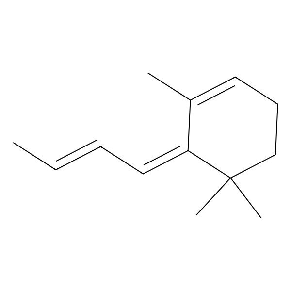 2D Structure of (6E)-6-[(Z)-but-2-enylidene]-1,5,5-trimethylcyclohexene