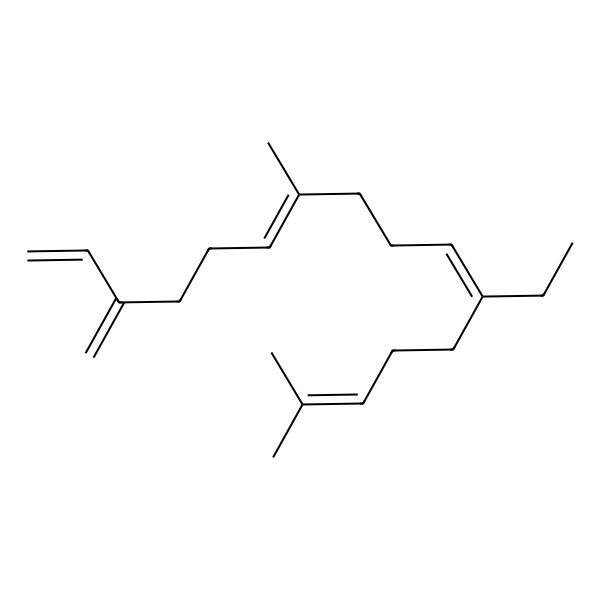 2D Structure of (6E,10E)-11-ethyl-7,15-dimethyl-3-methylidenehexadeca-1,6,10,14-tetraene