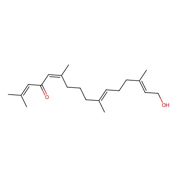 2D Structure of (5E,10E,14E)-16-hydroxy-2,6,10,14-tetramethylhexadeca-2,5,10,14-tetraen-4-one