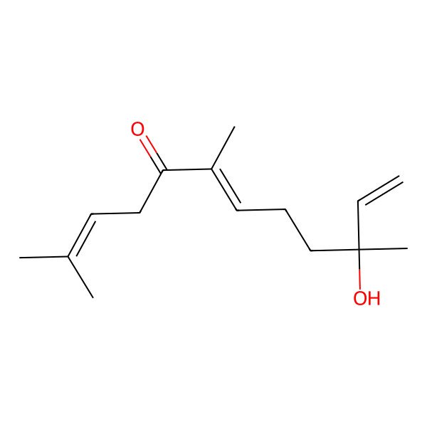2D Structure of (6E,10S)-10-hydroxy-2,6,10-trimethyldodeca-2,6,11-trien-5-one