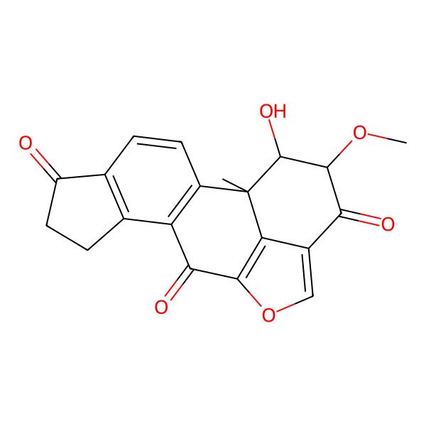 2D Structure of (1R,17R,18S)-18-hydroxy-17-methoxy-1-methyl-13-oxapentacyclo[10.6.1.02,10.05,9.015,19]nonadeca-2(10),3,5(9),12(19),14-pentaene-6,11,16-trione