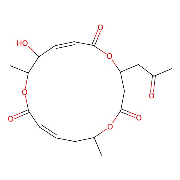 2D Structure of (4R,7E,9S,10R,13E,16S)-9-hydroxy-10,16-dimethyl-4-(2-oxopropyl)-1,5,11-trioxacyclohexadeca-7,13-diene-2,6,12-trione