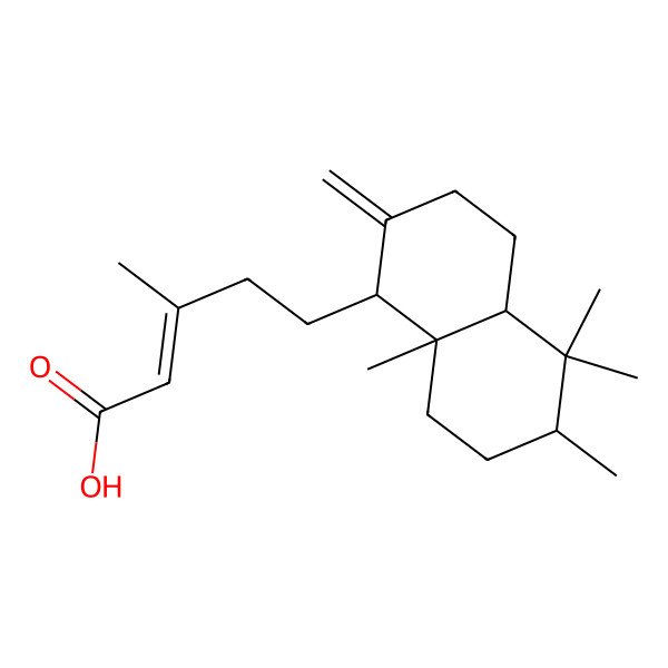 2D Structure of (E)-5-[(1S,4aS,6S,8aR)-5,5,6,8a-tetramethyl-2-methylidene-3,4,4a,6,7,8-hexahydro-1H-naphthalen-1-yl]-3-methylpent-2-enoic acid