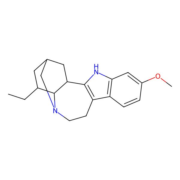 2D Structure of (1R,15S,17S)-17-ethyl-6-methoxy-3,13-diazapentacyclo[13.3.1.02,10.04,9.013,18]nonadeca-2(10),4(9),5,7-tetraene