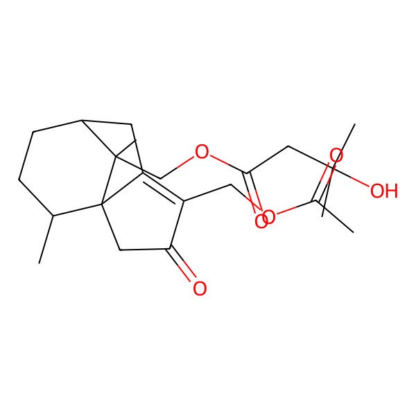 2D Structure of [(1S,7R,10R,11R)-4-(acetyloxymethyl)-10,11-dimethyl-3-oxo-11-tricyclo[5.3.1.01,5]undec-4-enyl]methyl 3-hydroxy-3-methylbutanoate