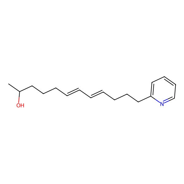 2D Structure of (6E,8E)-12-pyridin-2-yldodeca-6,8-dien-2-ol
