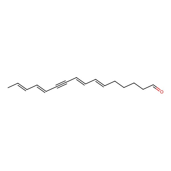 2D Structure of (6E,8E,12E,14E)-hexadeca-6,8,12,14-tetraen-10-ynal