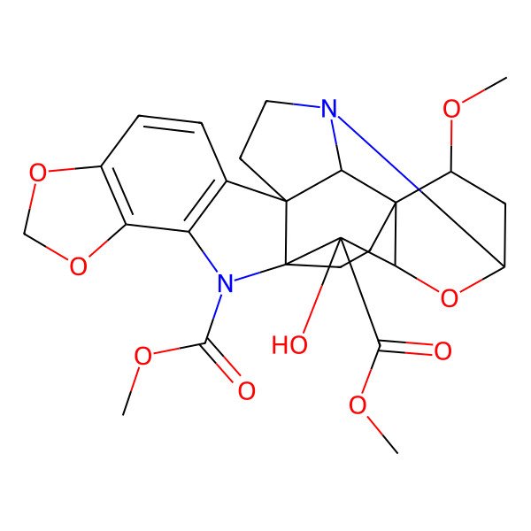 2D Structure of Dimethyl 18-hydroxy-23-methoxy-11,13,20-trioxa-3,16-diazaoctacyclo[15.6.2.01,19.02,6.03,21.06,17.07,15.010,14]pentacosa-7(15),8,10(14)-triene-16,18-dicarboxylate