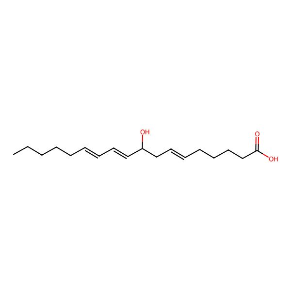 2D Structure of (6E,9R,10E,12E)-9-hydroxyoctadeca-6,10,12-trienoic acid