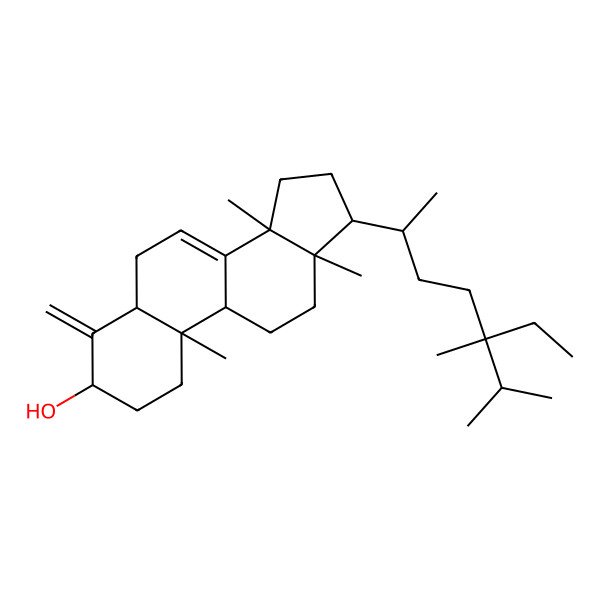 2D Structure of 17-(5-ethyl-5,6-dimethylheptan-2-yl)-10,13,14-trimethyl-4-methylidene-2,3,5,6,9,11,12,15,16,17-decahydro-1H-cyclopenta[a]phenanthren-3-ol