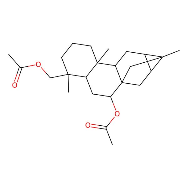 2D Structure of [(1R,2S,4S,5S,9R,10S,12R,13R,14S)-2-acetyloxy-5,9,13-trimethyl-5-pentacyclo[11.2.1.01,10.04,9.012,14]hexadecanyl]methyl acetate