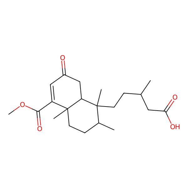 2D Structure of (3S)-5-[(1S,2R,4aS,8aR)-5-methoxycarbonyl-1,2,4a-trimethyl-7-oxo-3,4,8,8a-tetrahydro-2H-naphthalen-1-yl]-3-methylpentanoic acid