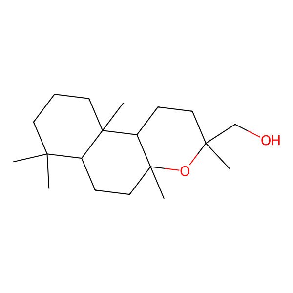 2D Structure of [(3S,4aS,6aS,10aR,10bS)-3,4a,7,7,10a-pentamethyl-2,5,6,6a,8,9,10,10b-octahydro-1H-benzo[f]chromen-3-yl]methanol