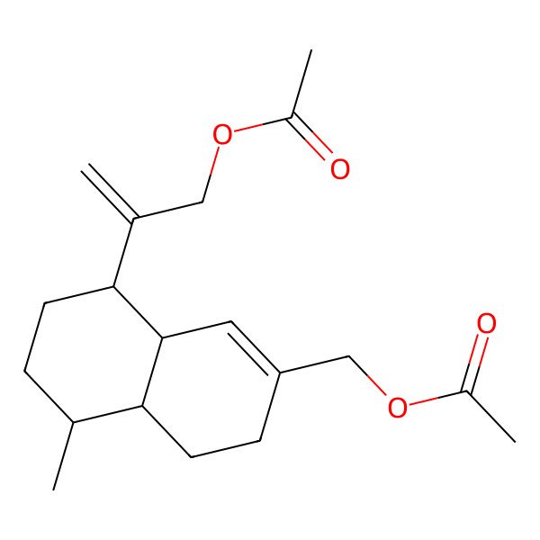 2D Structure of [(4aS,5R,8R,8aS)-8-(3-acetyloxyprop-1-en-2-yl)-5-methyl-3,4,4a,5,6,7,8,8a-octahydronaphthalen-2-yl]methyl acetate