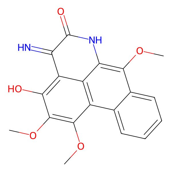 2D Structure of 14-Hydroxy-12-imino-8,15,16-trimethoxy-10-azatetracyclo[7.7.1.02,7.013,17]heptadeca-1(17),2,4,6,8,13,15-heptaen-11-one