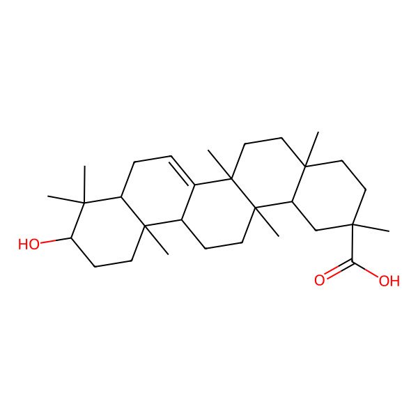 2D Structure of (2R,4aS,6aR,6aS,8aR,10S,12aR,14aS,14bR)-10-hydroxy-2,4a,6a,9,9,12a,14a-heptamethyl-1,3,4,5,6,6a,8,8a,10,11,12,13,14,14b-tetradecahydropicene-2-carboxylic acid 2D Structure of (2R,4aS,6aR,6aS,8aR,10S,12aR,14aS,14bR)-10-hydroxy-2,4a,6a,9,9,12a,14a-heptamethyl-1,3,4,5,6,6a,8,8a,10,11,12,13,14,14b-tetradecahydropicene-2-carboxylic acid