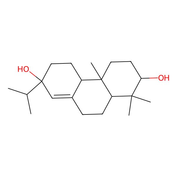 2D Structure of (2S,4aS,4bR,7R,10aS)-1,1,4a-trimethyl-7-propan-2-yl-3,4,4b,5,6,9,10,10a-octahydro-2H-phenanthrene-2,7-diol