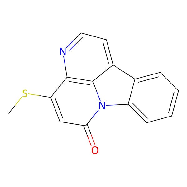 2D Structure of 6H-Indolo[3,2,1-de][1,5]naphthyridin-6-one, 4-(methylthio)-