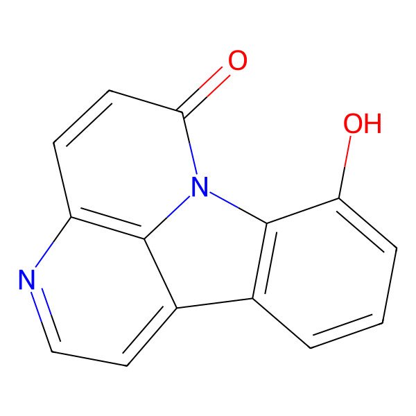 2D Structure of 6H-Indolo(3,2,1-de)(1,5)naphthyridin-6-one, 8-hydroxy-