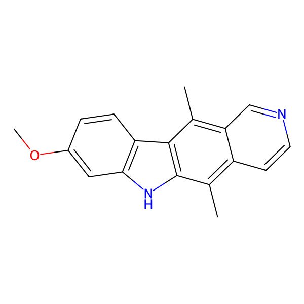 2D Structure of 6H-Pyrido(4,3-b)carbazole, 8-methoxy-5,11-dimethyl-