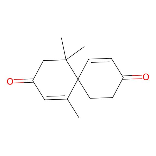 2D Structure of (6R)-1,5,5-trimethylspiro[5.5]undeca-1,10-diene-3,9-dione