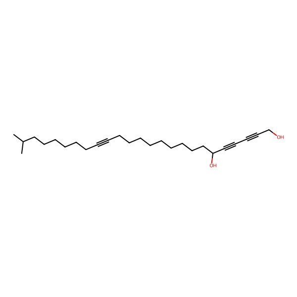 2D Structure of (6R)-24-methylpentacosa-2,4,16-triyne-1,6-diol