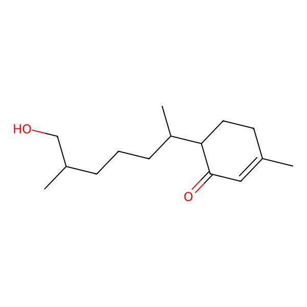 2D Structure of (6R)-6-[(2R,6R)-7-hydroxy-6-methylheptan-2-yl]-3-methylcyclohex-2-en-1-one