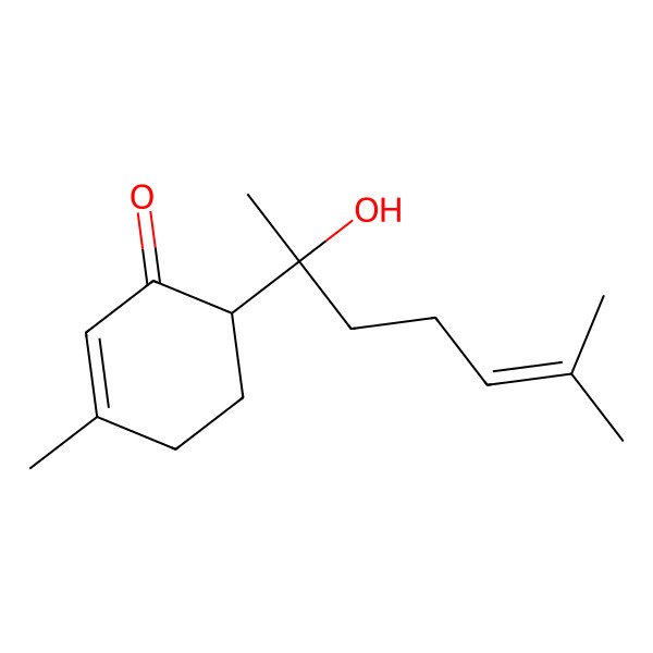 2D Structure of (6R)-6-[(2S)-2-hydroxy-6-methylhept-5-en-2-yl]-3-methylcyclohex-2-en-1-one