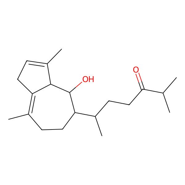 2D Structure of (6R)-6-[(3aR,4R,5S)-4-hydroxy-3,8-dimethyl-1,3a,4,5,6,7-hexahydroazulen-5-yl]-2-methylheptan-3-one