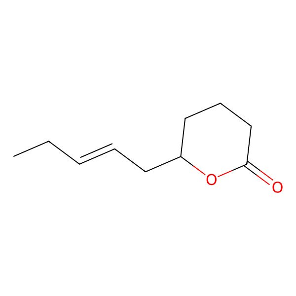 2D Structure of (6R)-6-[(Z)-pent-2-enyl]oxan-2-one
