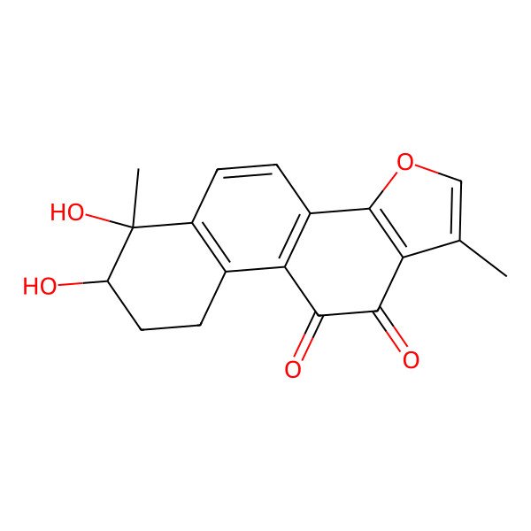 2D Structure of (6R)-6,7-dihydroxy-1,6-dimethyl-8,9-dihydro-7H-naphtho[1,2-g][1]benzofuran-10,11-dione