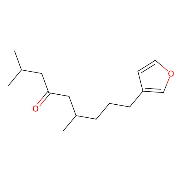 2D Structure of (6R)-9-(furan-3-yl)-2,6-dimethylnonan-4-one