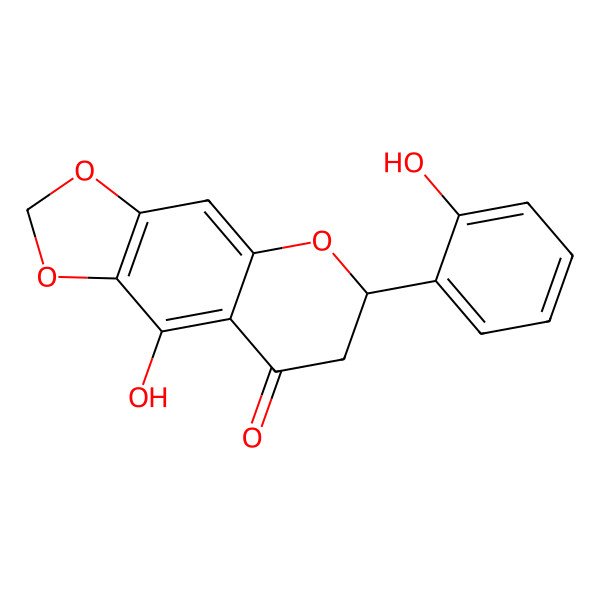2D Structure of (6R)-9-hydroxy-6-(2-hydroxyphenyl)-6,7-dihydro-[1,3]dioxolo[4,5-g]chromen-8-one