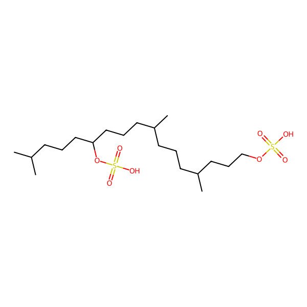 2D Structure of [(6R,10R,14S)-2,10,14-trimethyl-17-sulfooxyheptadecan-6-yl] hydrogen sulfate