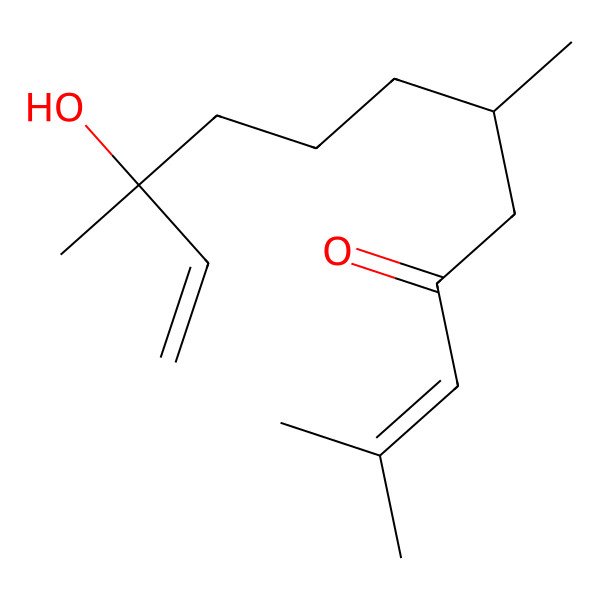 2D Structure of (6R,10S)-10-hydroxy-2,6,10-trimethyldodeca-2,11-dien-4-one
