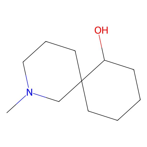 2D Structure of (6R,11S)-2-methyl-2-azaspiro[5.5]undecan-11-ol