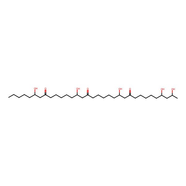 2D Structure of (6R,14R,22S,30R,32S)-6,14,22,30,32-pentahydroxytritriacontane-8,16,24-trione
