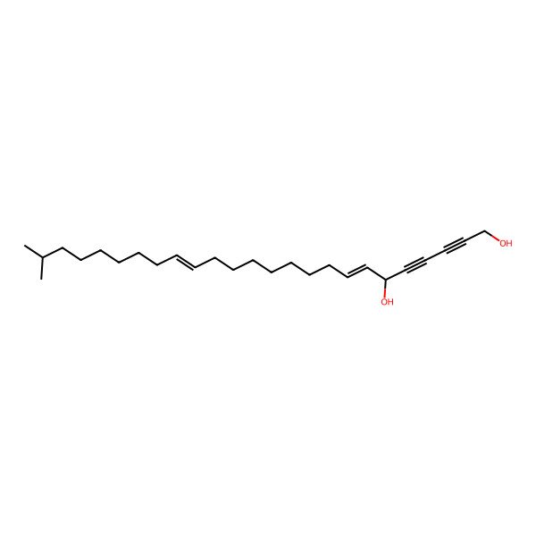 2D Structure of (6R,7E,16Z)-24-methylpentacosa-7,16-dien-2,4-diyne-1,6-diol