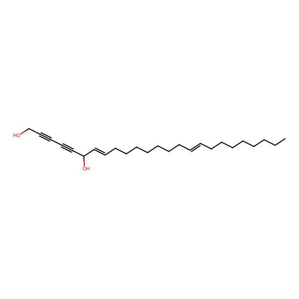 2D Structure of (6R,7E,16Z)-pentacosa-7,16-dien-2,4-diyne-1,6-diol