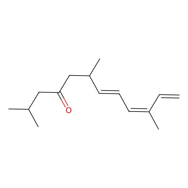 2D Structure of (6R,7E,9Z)-2,6,10-trimethyldodeca-7,9,11-trien-4-one
