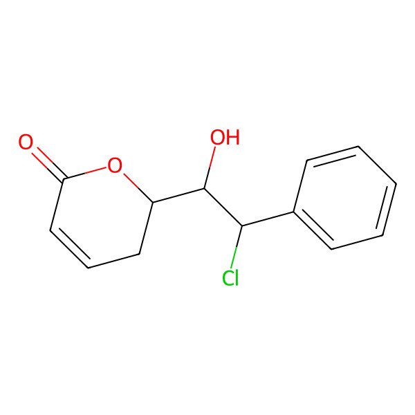 2D Structure of (6R,7R,8R)-8-chlorogoniodiol