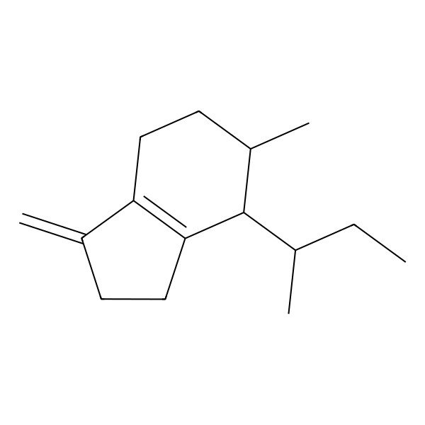 2D Structure of (6R,7S)-7-[(2S)-butan-2-yl]-6-methyl-3-methylidene-1,2,4,5,6,7-hexahydroindene