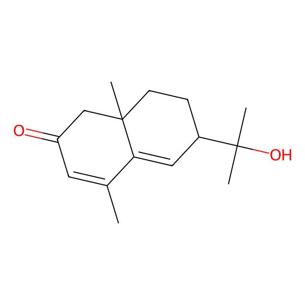 2D Structure of (6R,8aS)-6-(2-hydroxypropan-2-yl)-4,8a-dimethyl-1,6,7,8-tetrahydronaphthalen-2-one