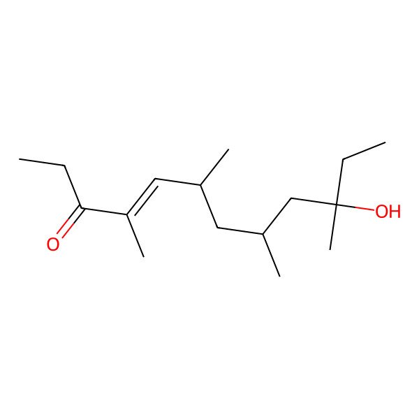 2D Structure of (6R,8S,10S)-10-hydroxy-4,6,8,10-tetramethyldodec-4-en-3-one
