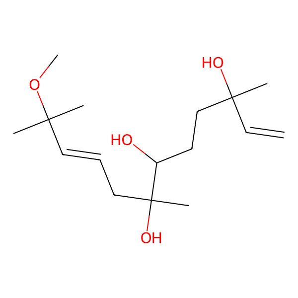 2D Structure of (6R,9E)-11-methoxy-3,7,11-trimethyldodeca-1,9-diene-3,6,7-triol